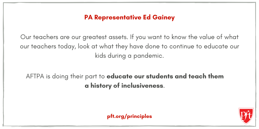 Quote from PA Representative Ed Gainey
