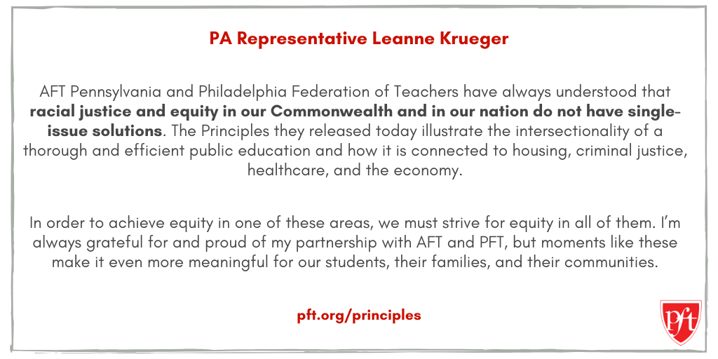 Quote from PA Representative Leanne Krueger