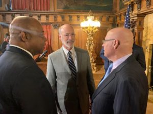 Photo: Governor Wolf and PFT announcing plan