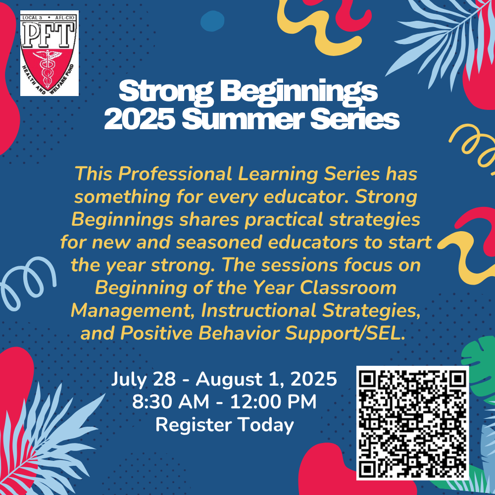 Graphic promoting Strong Beginnings professional development series