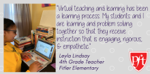 Quote from Lyla Lindsay, 4th Grade Teacher, Fitler Elementary