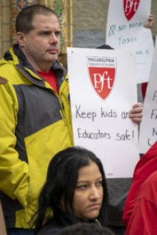 Photo: PFT rally at the Francis Hopkinson School 