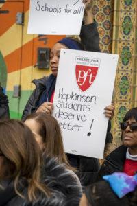 Photo: PFT rally at the Francis Hopkinson School 