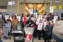 Photo: PFT rally at the Francis Hopkinson School 