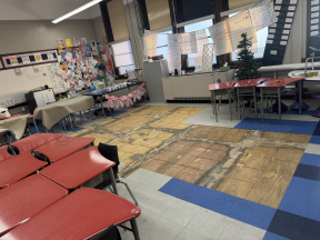 One of at least six unusable classrooms at Vare-Washington Elementary due to poor building conditions following last weekend's snow storm.
